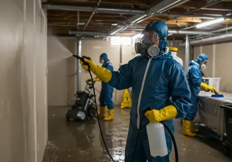 Basement Sanitization and Antimicrobial Treatment process in Cumberland Head, NY