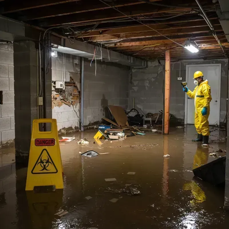 Flooded Basement Electrical Hazard in Cumberland Head, NY Property